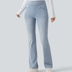 HALARA Light Blue Flare Jeans for Women